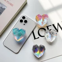 3D Heart Laser Geometric Love Shape Expanding Phone Stand Grip Foldable Holder for IPhone Samsung S24