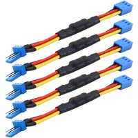 5 Pieces PC CPU Fan Speed Reduce Slow Down Wire 3 Pin Fan Noise Resistor Cable Male to Female Connector 12CM/4.72in