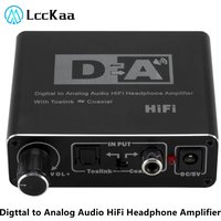 Portable Hifi DAC Amp Digital To Analog Audio Converter RCA 3.5mm Headphone Amplifier Toslink Optical Coaxial Output DAC 24bit