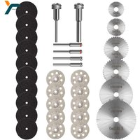 32Pcs Cutting Disc Dremel Rotary Tool Set Circular HSS Saw Blade Resin Wheel Wood Metal Plastic Glass Stone Grooving Trimming