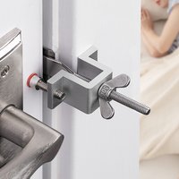 1Pc Portable Door Lock Dual Nut Adjustment Body Travel Anti-theft Door Stopper Safety Lock Door Hotel Door Locks Door Hardware‘
