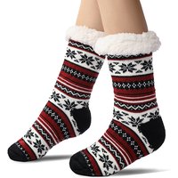 Fluffy Non Slip Socks Mens Plaid Winter Warm Short Cotton Thickened Home Sleeping Thermal Soft Anti Skid Floor Fuzzy Sock Male