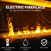 3D LED Vapor Atomizing -Space Saving Electric Fireplace Humidifier for Small Rooms, Wall Mount or Freestanding, Multi-Functional