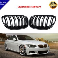 Schwarz Glemiş Nieren Grill Kühlergrill Doppelsteg Für BMW E92 E93 2DR LCI Paar
