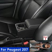 For Peugeot 207 Armrest Box Peugeot 207CC Car Armrest double-layer Storage box cup holder Interior Dedicated Retrofit Accessorie