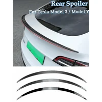 Car Rear Spoiler Trunk Roof Lip Tail Wing ABS Spoiler Tuning Body Kit Trim Tuning For Tesla Model 3 2017-2023 Model Y 2020-2023