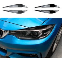2Pcs Evil Headlight Eyebrows Eyelid For BMW 4 Series F32 F33 F36 M4 420d 420i 425d 430i 435i 440i 2013-2021 ABS Gloss