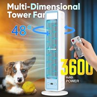 Multi-Dimensional Tower Fan Silent Portable Air Conditioner Office Home Air Cooler Strong Wind Cooling Leafless Air Fan