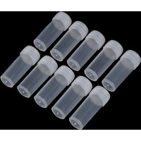 100Pcs 5ml Leak-proof Plastic Test Tubes Screw Cap Bottles For School Chemistry Supplies