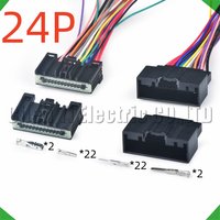 24 Pin Automotive Connectors CD player Wire harness Plug WPT-1440 7287-2047-30 FU2Z-14S411-ALA C-max For Ford Focus 13-17 Style