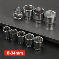 1Pc Crv metric mirror polished 12.5mm car repair tool kit 8/10/12/13/14/17/19/22/24/30/32mm 1/2" ratchet wrench socket