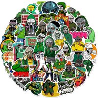 AliExpress Charile 10/30/50pcs Rapper Mf Doom Graffiti Stickers Cartoon Hip Hop Music Singer Decals DIY Helmet Phone Notebook Bike Cool Sticker