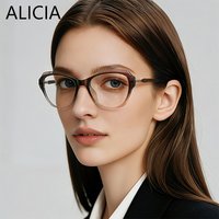 ALICIA Specs For Women Fashion Retro Ultra light TR90 Cat Eye Butterfly Optical Prescription Eyeglasses Frames
