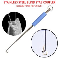 Fishing Blind Poking Fishhook Remover Deep Throat Stainless Steel Unhooking Remover Fish Extractor Deep Throat