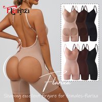 Flarixa Bodysuit Shapewear Women Tummy Control Low Back Body Shaper Butt Lifter Backless Slimming Sheath Flat Belly Corset