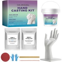 Hand Casting Kit DIY Plaster Mold Sculpture Tool Couples Hand Mold Keepsake For Family Friends, Valentine Mothers Day Wedding