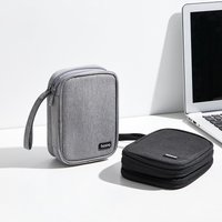 Dual Hard Drive Case Double Layers 2.5 inch External Drive Storage Carrying Bag for Organizing HDD and Electronic Accessories