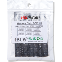 60PCS = 6 kinds * 10 PCS 24C02 24C04 24C08 24C16 24C32 24C64 sop kit Each 10PCS SOP8