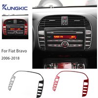 Real Soft Carbon Fiber Sticker For Fiat Bravo 2006-2011 2012 2013 2014 2015 2015 2016 2017 2018 LHD RHD Central Control Button