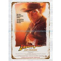 wall art 1989 indiana jones MOVIE POSTER metal tin sign