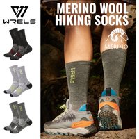WRELS 1/2/3pairs Merino Wool Socks Hiking Socks Breathable Cushion Sweat Wicking Running Warm Thermal Compression Wool Socks
