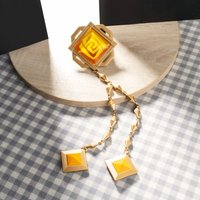 Game Zhongli Metal Badges With Chains Vision Of God Cosplay Pendants High Quality Collection Prop