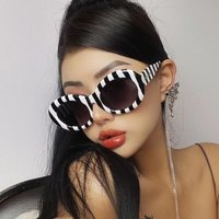 Sunglasses Women Colorful Stripe Vintage Zebra Pattern Sun Glasses Men Brand Designer Eyewear Female Oculos De Sol UV400
