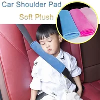Soft plush car seat belt cover for neck and shoulder protection, suitable for adults and children, 2 pieces