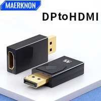 4K DisplayPort To HDMI-Compatible Adapter DP Male To HDMI Female Converter Video Audio Adapter For MacBook Air iPad Laptop PC TV