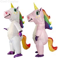 Adult Unicorn Dinosaur Rabbit Inflatable Costumes Animal Role-playing Outfits Halloween Party Performance Wear Fesival Garment