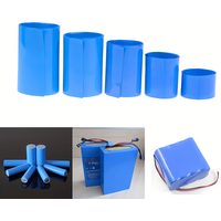 18650 21700 26650 Lipo Battery PVC Heat Shrink Tube Pack 25mm ~ 300mm Width Insulated Film Wrap lithium Case Cable Sleeve Blue