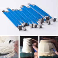 Couteau en acier au tungstène pour poterie améliorée, Super dur, résistant à l'usure, bricolage, sculpture vierge en céramique, réparation, modélisation du plâtre, outil de tournage