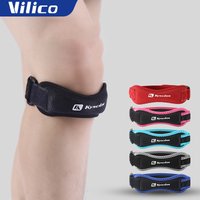 AliExpress NONE 1pcs patella sports knee pads, adjustable silicone knee pads, suitable for spring and summer running, walking, exercise, cycling