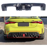 For BMW M3 G80 M4 G82 G83 Carbon fiber rear lip navigation light diffuser rear bumper diffuser rear spoiler body kit