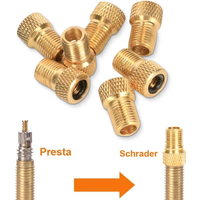Wheel Tire Conversion Valve Adapter Aluminum Alloy Tire Valve Connector Converts Presta to Schrader Suitable All of Bicycle Part