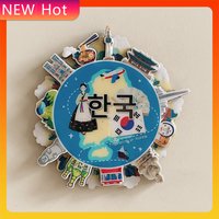 Exquisite Wooden Seoul Tower Jeju Island Stone Grandpa Refrigerator Sticker Busan Magnetic Sticker World Travel Souvenir Gift