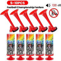 Air Pressure Trumpets Reusable Soccer Game Horn Portable Mini Handpush Pump Air Horn for Boating Sports Events Birthday Parties