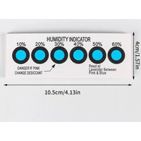 50 Pcs Humidity Indicator Card For Testing Humidity In Closed Containers10%-60% Test Paper Card Blue Six-point Humidity Card