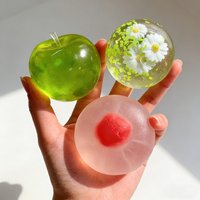 Squishy Green Apple Stress Ball Sensory Fidget Stress Relief Anxiety Sensory Tool for Focus ADHD & Office Desk Calming Gadget