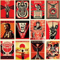 Vintage Abstract Shepard Fairey Street Art Posters Canvas Painting Wall Prints Picture for Living Room Modern Home Decor Cuadros