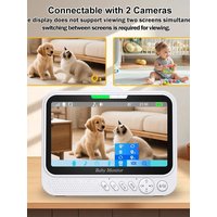 New Video Baby Monitor With 7 Inch Display Pan Tilt Zoom Babyphone IR Night Vision Security Surveillance Cam Temperature Sensor