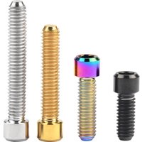 AliExpress CATDOGBEAR Catdogbear M4 Titanium Column Head Bolt Hexagonal Titanium Screws Fasteners for Bicycle 10mm 13.5mm 15mm 20mm 25mm