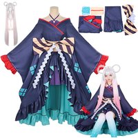 Kaguya Tsukimi Yachiyo Cosplay Costume Dark Blue Dress for Party Stage Performance Anime Cosmic Princess Kaguya Women Tsukuyomi