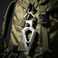 9 in 1 Keychain Multitool Stainless Steel Pocket EDC Bottle Opener Screwdriver Wrench Ruler Protractor Portable For Camping