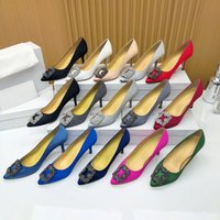 2026Designer Classic Versatile Pointed High Heels Women's Fashion Satin Shallow High Heel Pumps Formal Party Shoes Weddin
