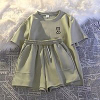Spring Summer New Fitness Running Casual Sports Set Women Loose Short Sleeve Shorts Two Piece Set Comfortable Breathable Work...