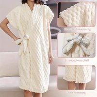 Golden Turtle Velvet Bathrobe Comfortable, Skin friendly, Absorbent, Quick Bathing Bath Towel Slim and Beautiful