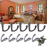 10pcs Coat Hat Holder Hanger with Screw Zinc Alloy Wall Hanger Hardware Clasp Lightweight Wall Mounted for Housewear Furnishings