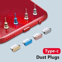 Metal Type C Plug Dust Plug 3.5mm Headphones Jack Dust Plug Micro USB Type-C Charging Anti Dust Plug For iPhone Xiaomi Realme