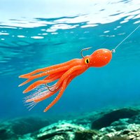 WEIHE 1Pcs/5 Pcs Boat Octopus Hook with Integrated Lead Squid Jigs